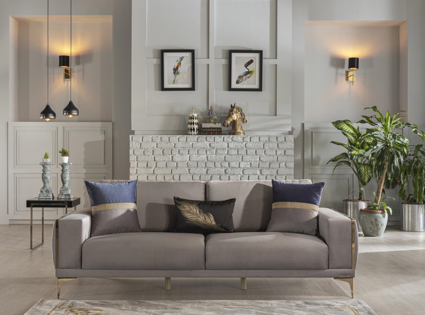Carlino Napoly Gray Sofa