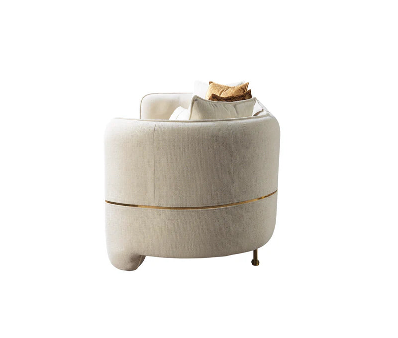 Silla Helena de terciopelo marfil