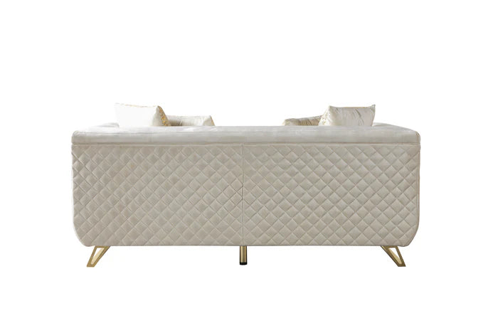Anica Ivory Velvet Sofa & Loveseat