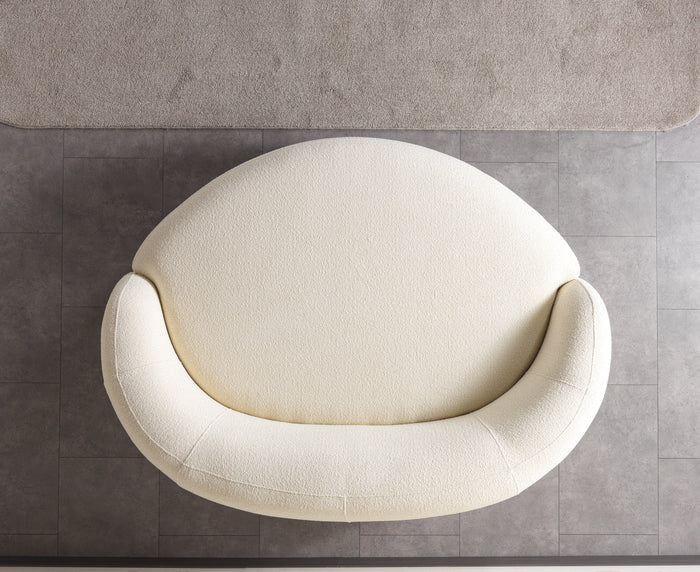 Bonita Ivory Boucle Round Sofa