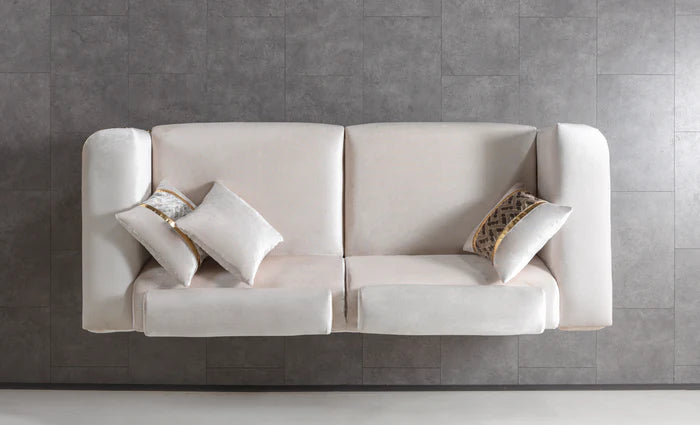 Fabiana Ivory Velvet Sofa & Loveseat