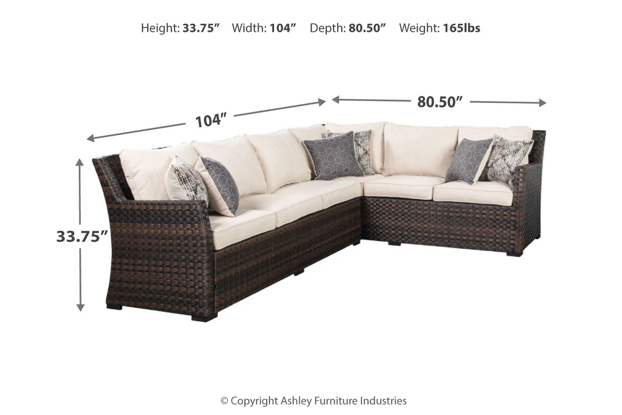 Easy Isle 3-Piece Sofa Sectional/Chair with Cushion