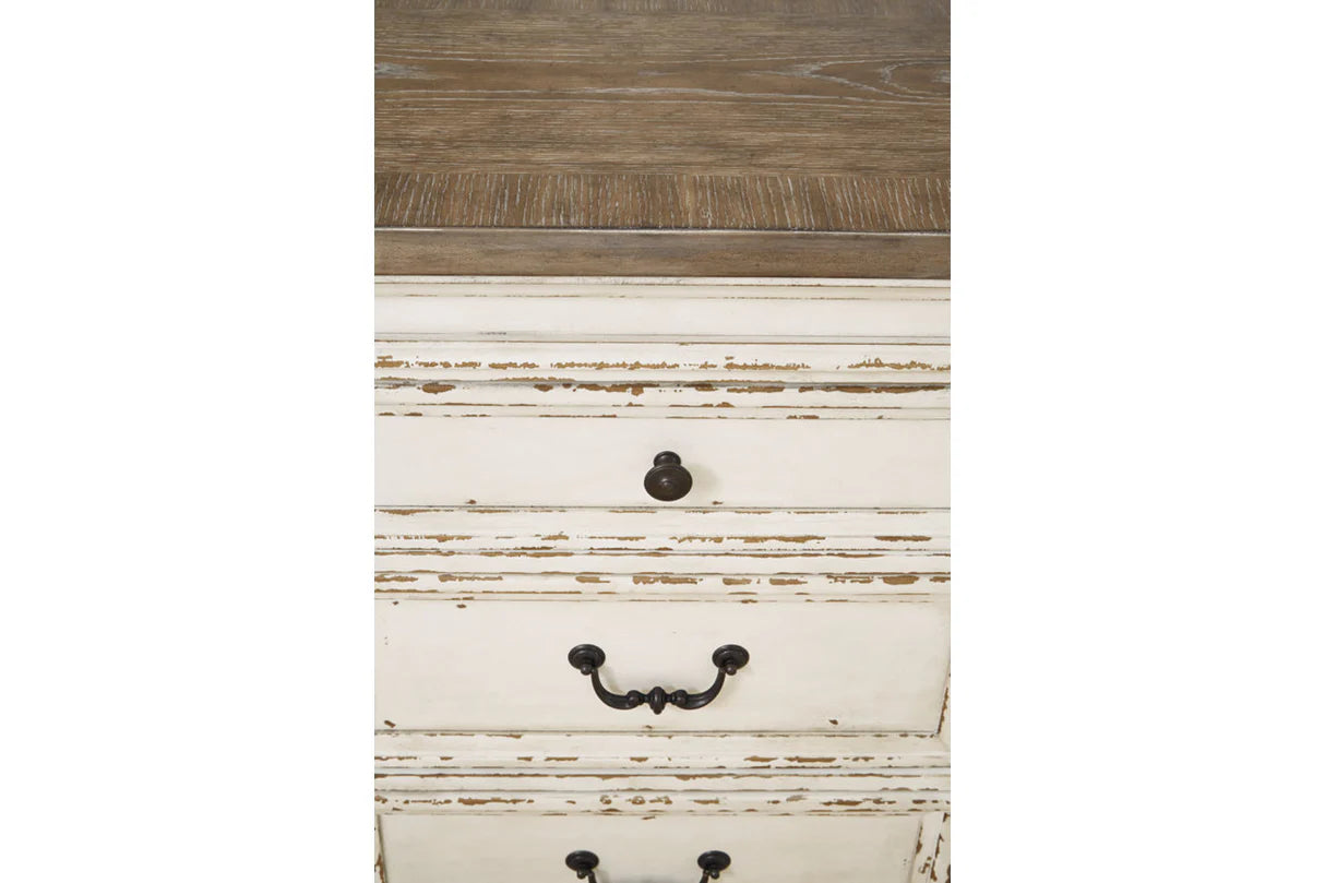 Realyn Chipped White Dining Server