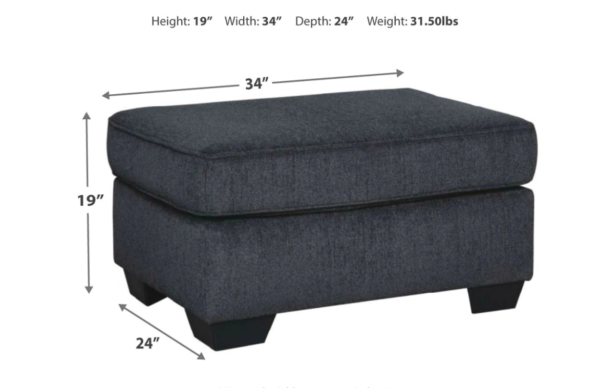 Altari Slate Ottoman