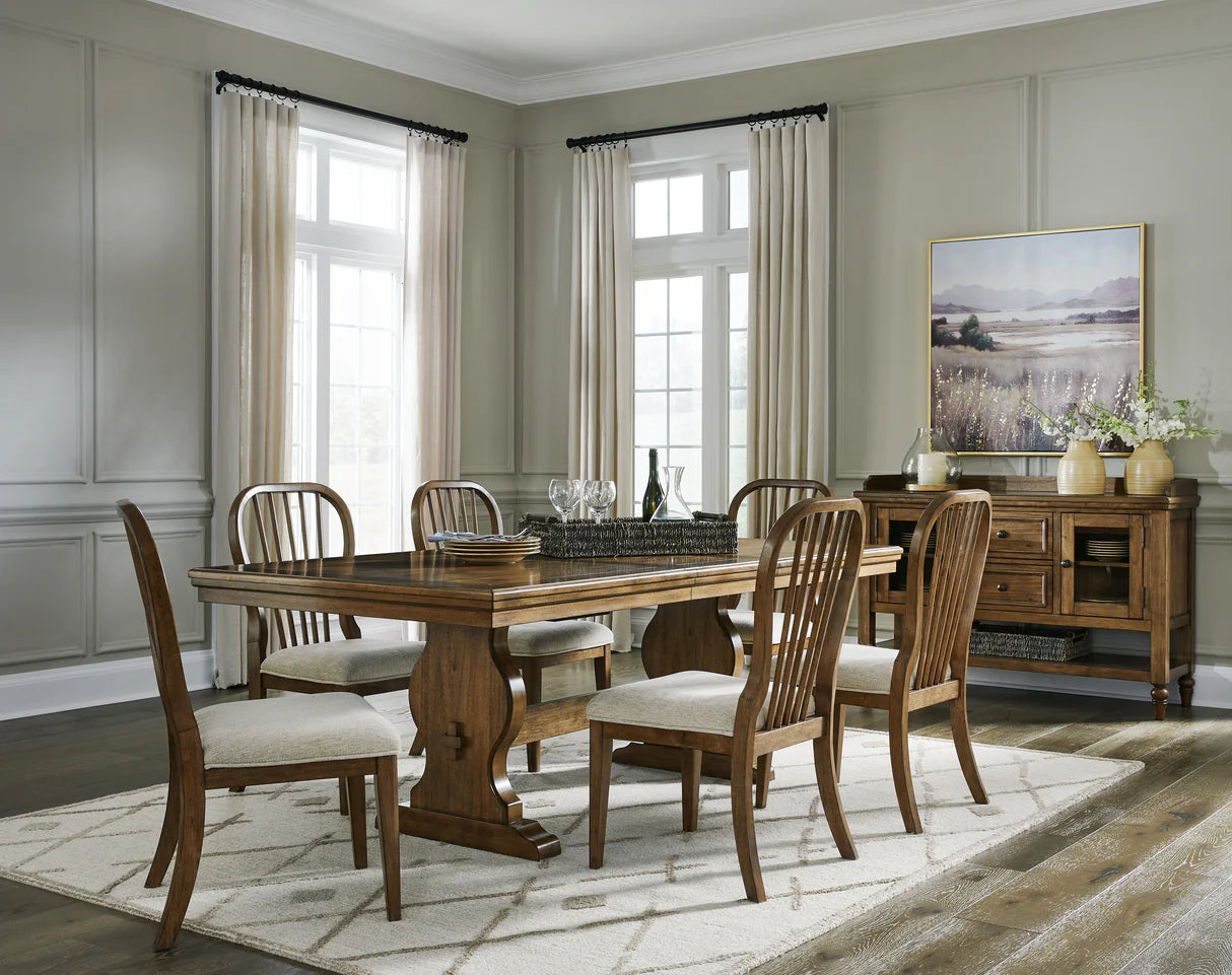 Sturlayne Brown Dining Table with 6 Chairs