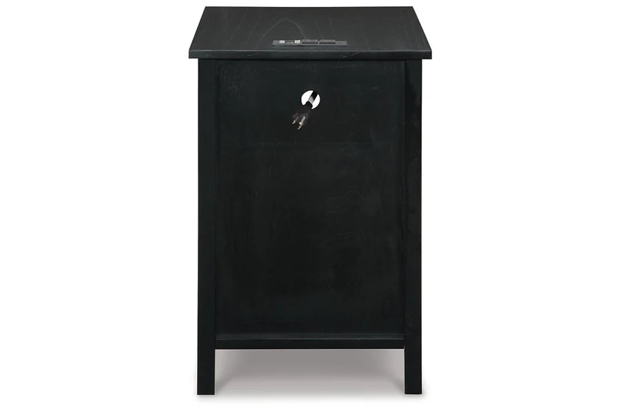 Treytown Black Chairside End Table