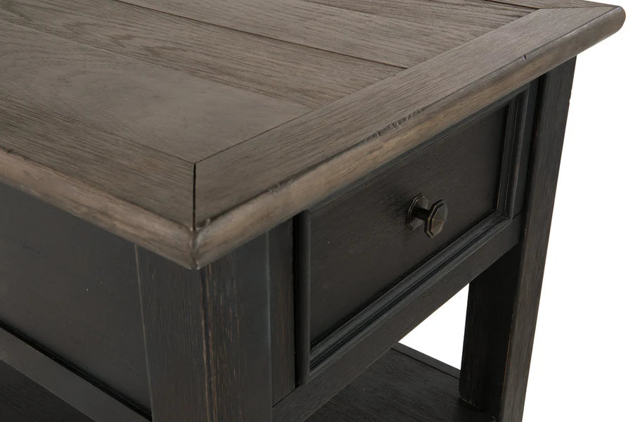 Tyler Creek Grayish Brown End Table