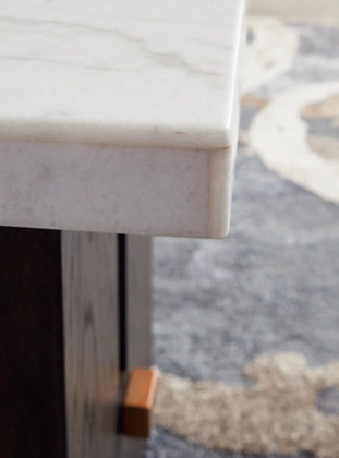 Burkhaus White/Dark Brown End Table