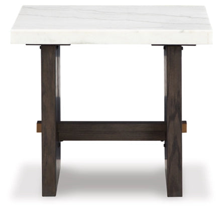 Burkhaus White/Dark Brown End Table
