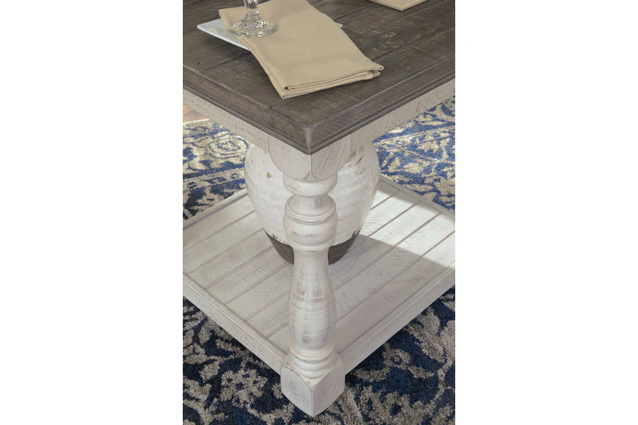 Havalance White End Table