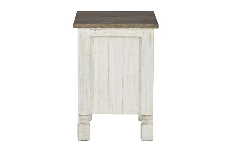 Havalance White Chairside End Table