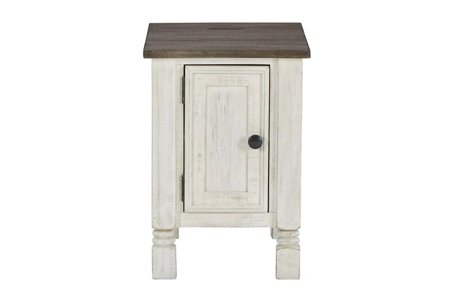 Havalance White Chairside End Table