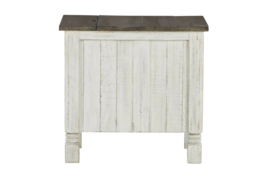 Havalance White Chairside End Table