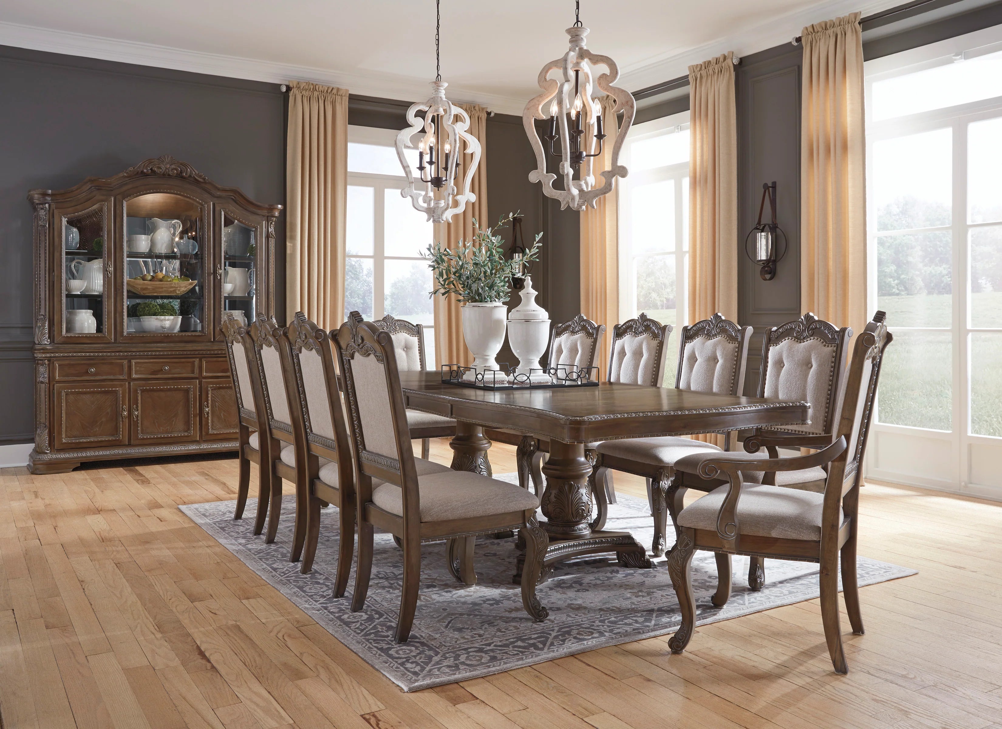 Charmond Brown Extendable Dining Set