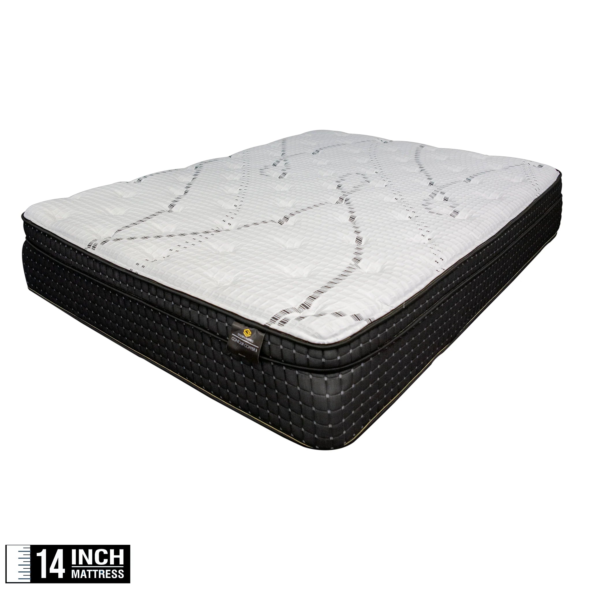 Contour Copper II Tour2 Infused Hybrid Mattress - 14" Copper Foam, Cooling w/ 10 Year Warranty