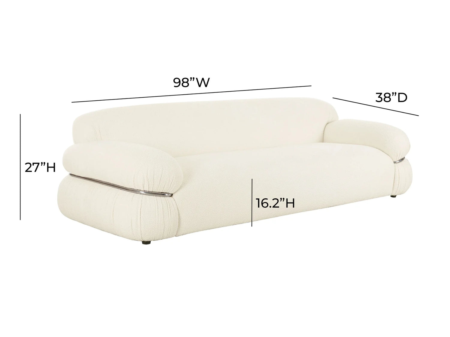 Sofá seccional de dos piezas Lindyn color marfil