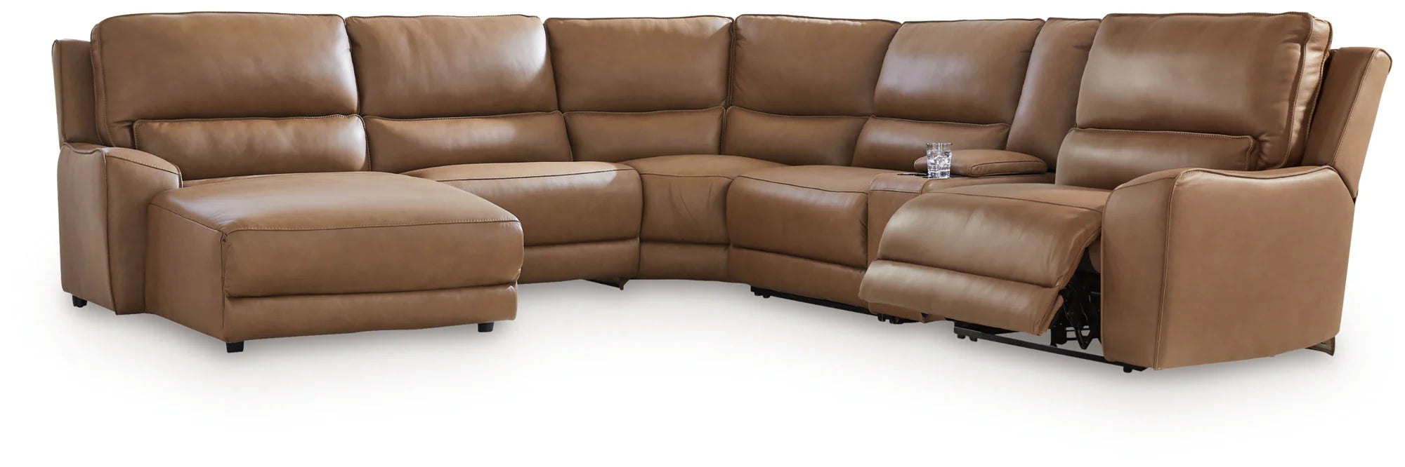 DeepWakes Caramel Modular Power Reclining Sectional