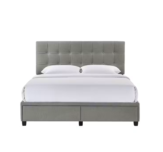 Cama Queen con espacio de almacenamiento Hacienda Gray
