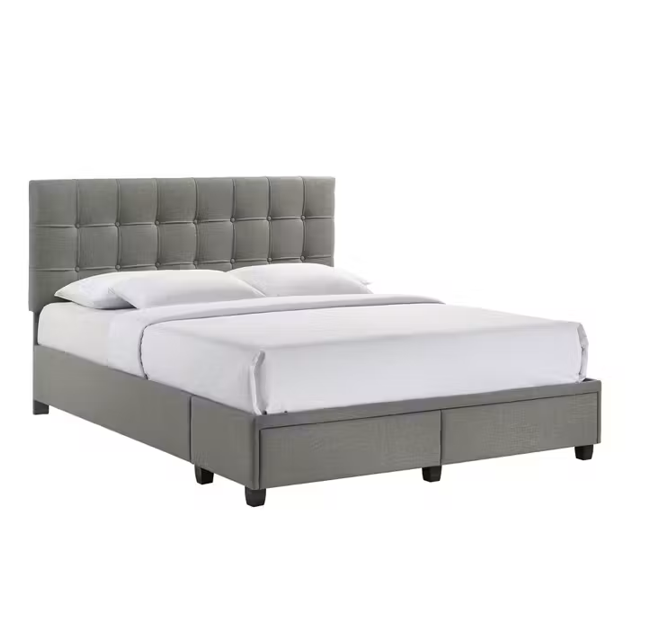 Cama Queen con espacio de almacenamiento Hacienda Gray