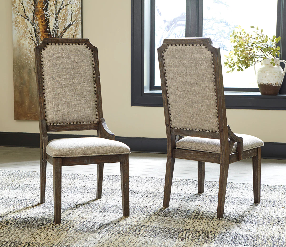 Wyndahl Rustic Brown Extendable Dining Set