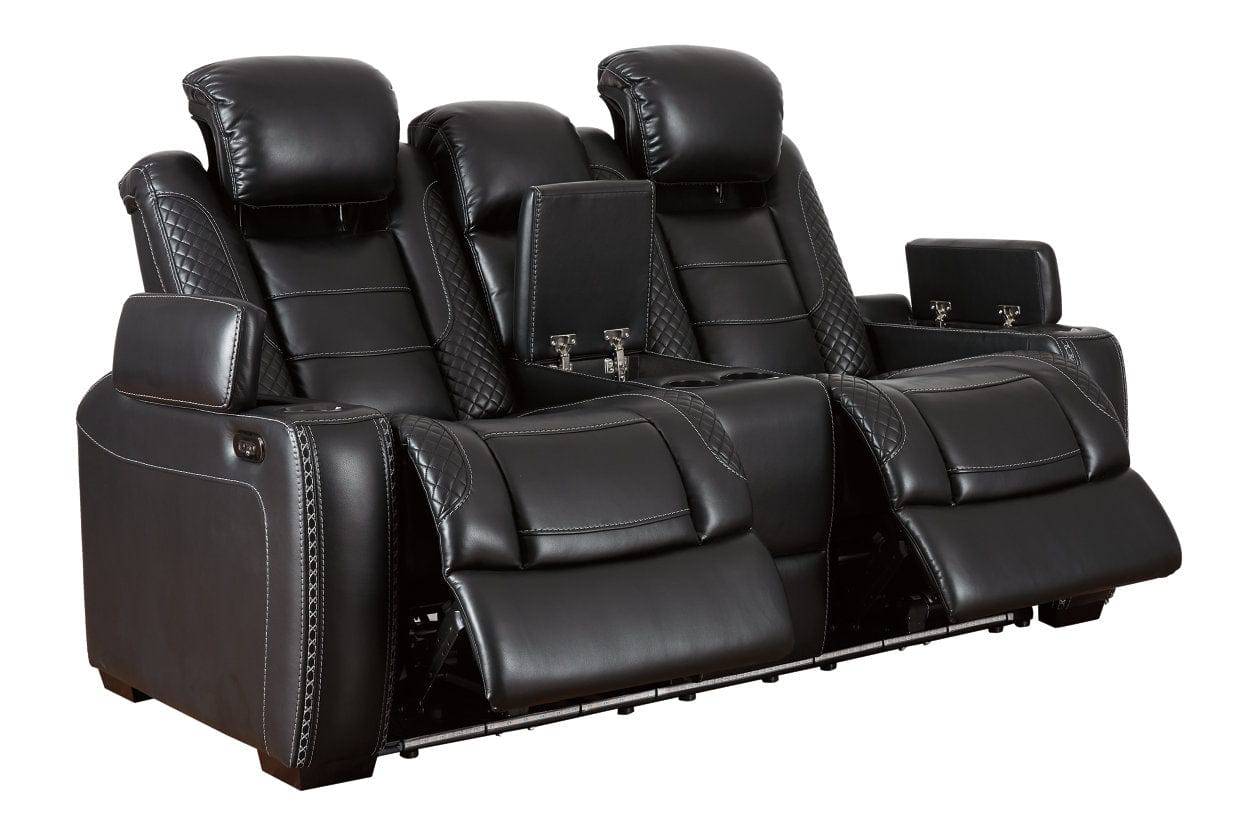 Party Time Power Reclining Loveseat with Console