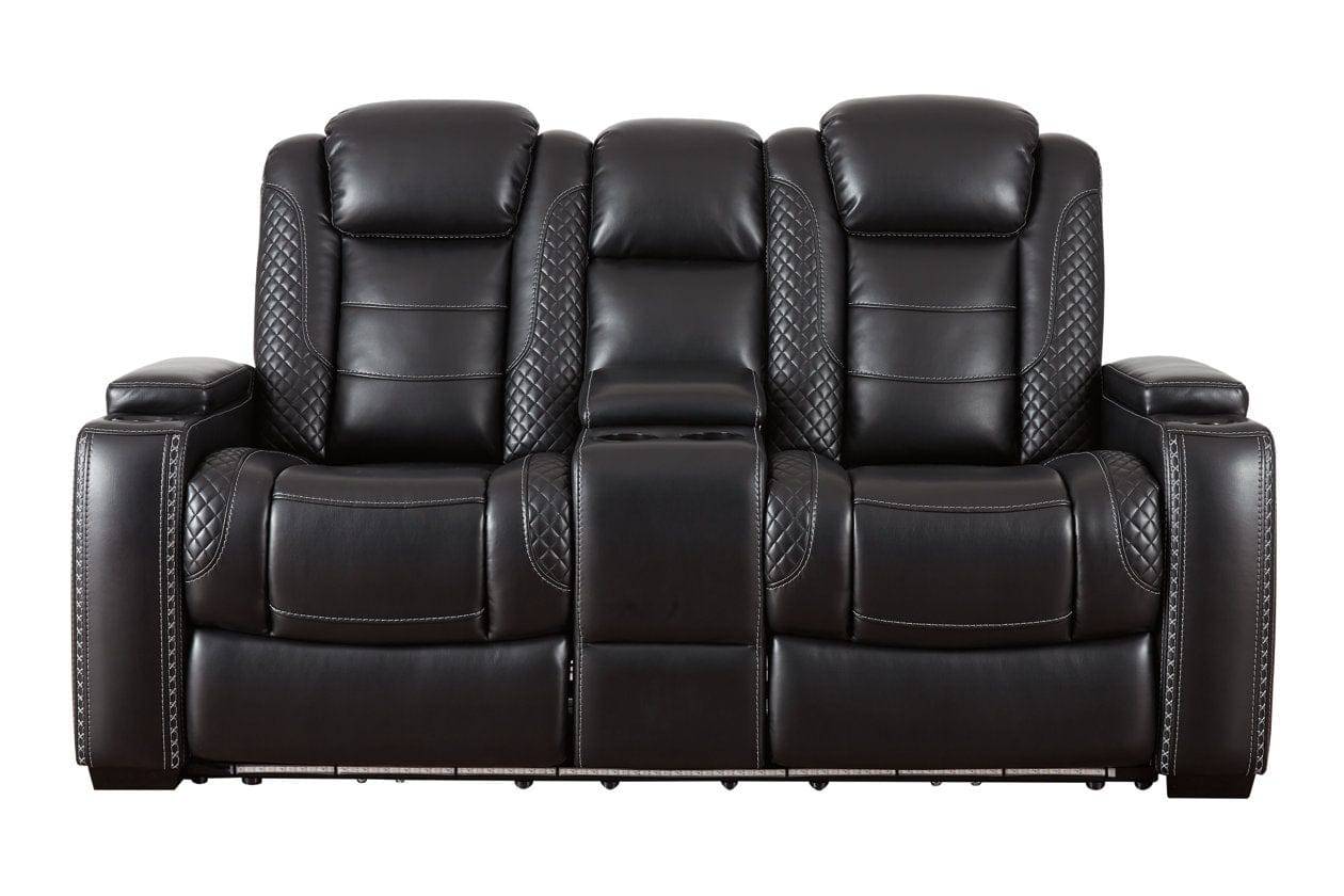 Party Time Power Reclining Loveseat with Console