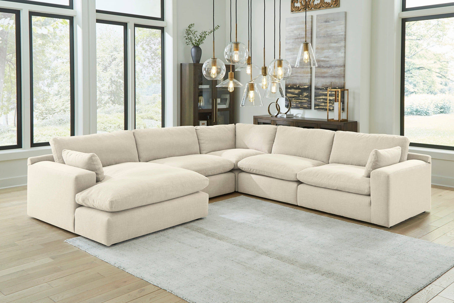 Elyza 5-Pieces Sectional with Chaise - LAF / RAF