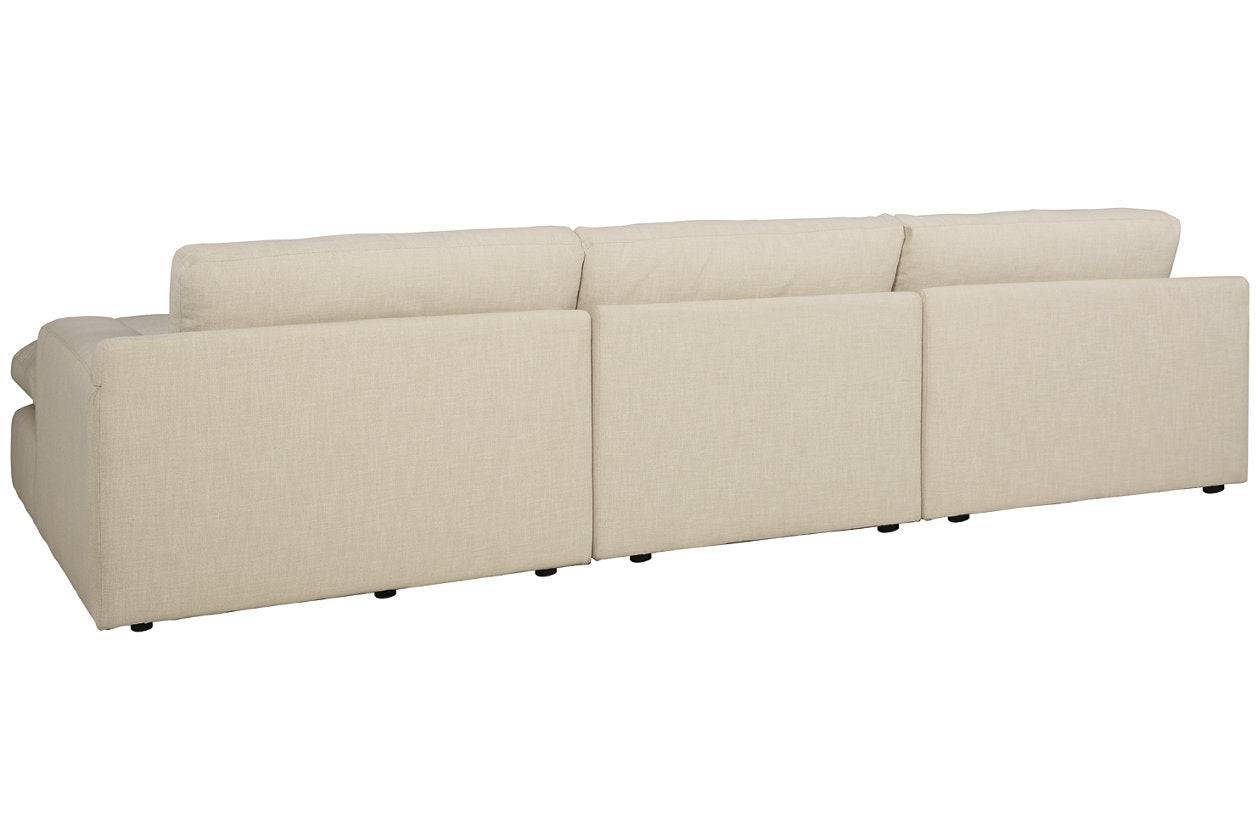Seccional de 3 piezas Elyza Linen con chaise longue