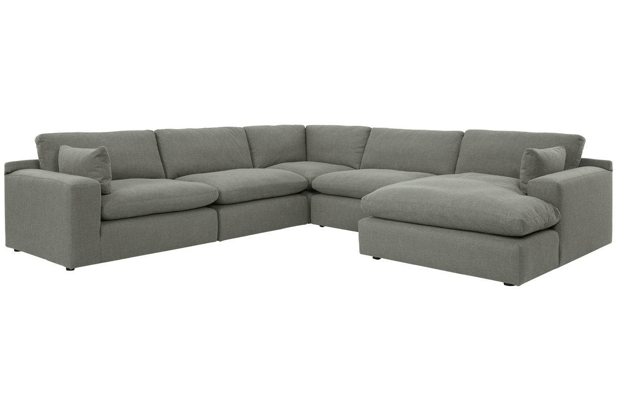 Elyza 5-Piece RAF Sectional with Chaise
