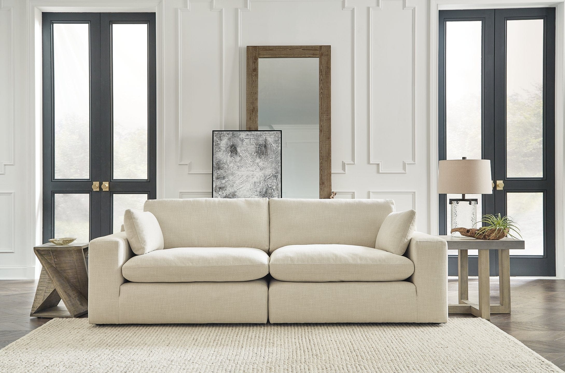 Elyza Linen Loveseat - Decohub Home