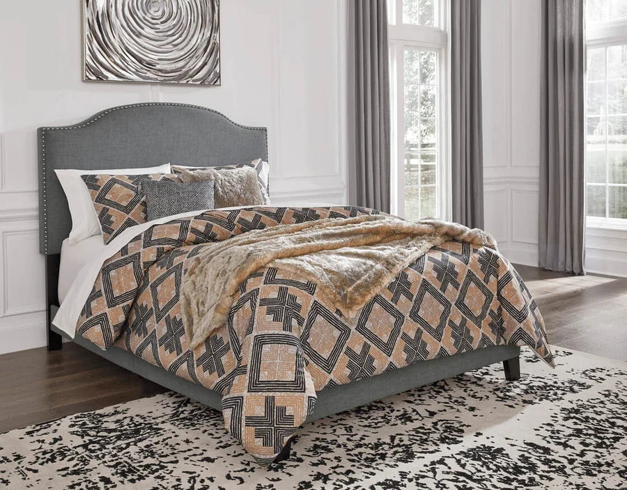 Cama Queen con plataforma Inigo Gray