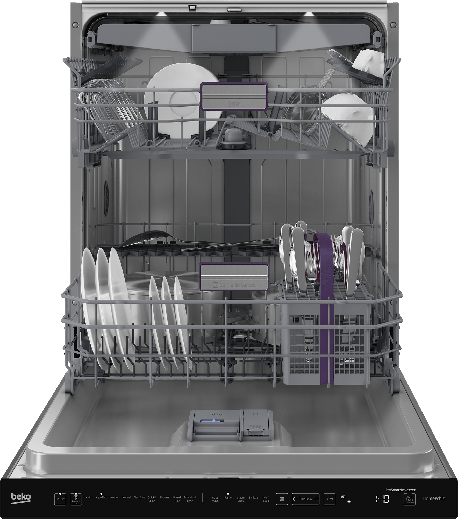 Beko 24" Fingerprint Free Stainless Steel Built In Dishwasher