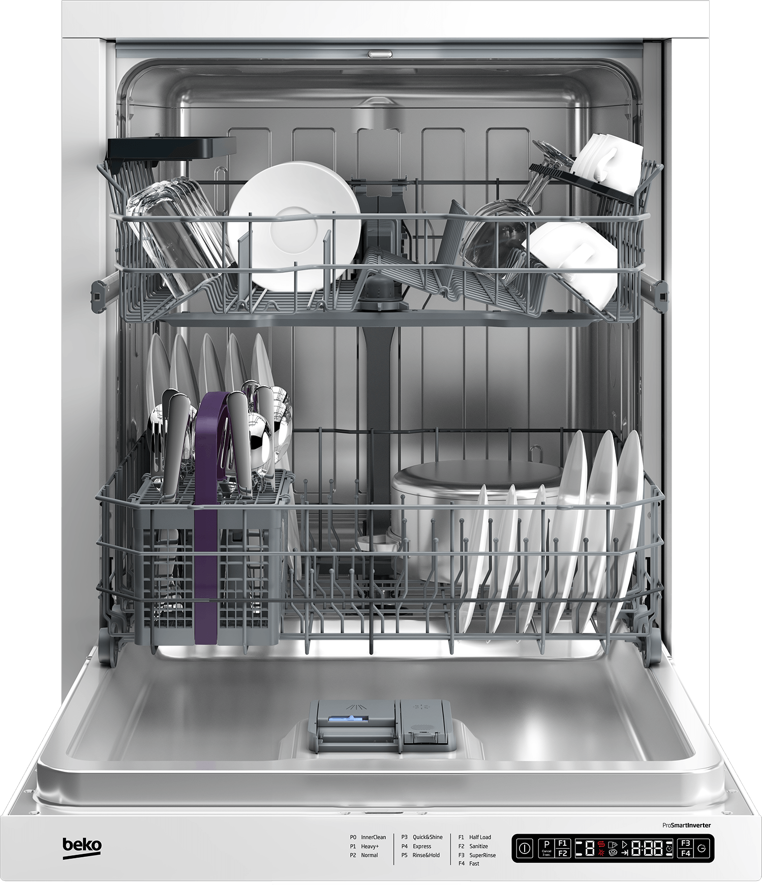 Beko 24" White Built In Dishwasher