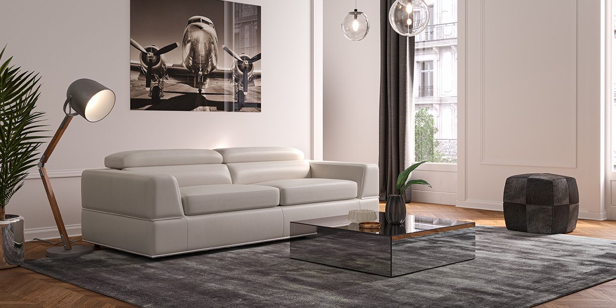 Bergamo 2 Seater Sofa Bed Light Gray
