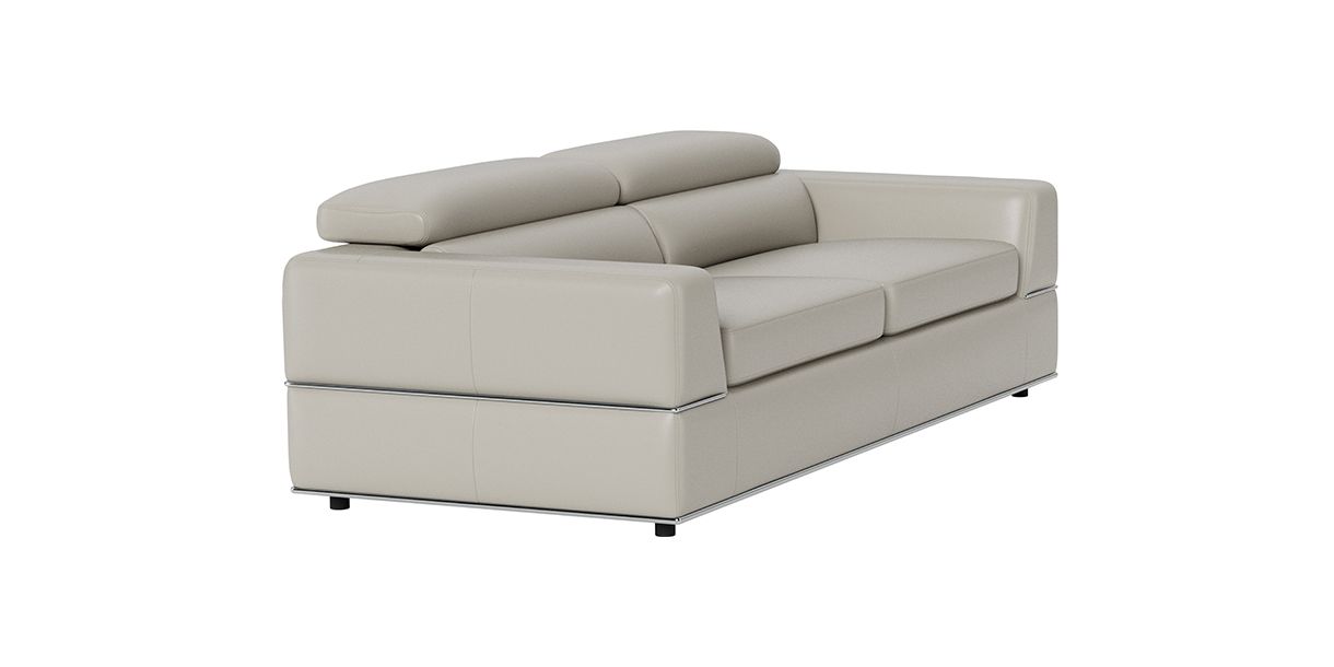 Bergamo 2 Seater Sofa Bed Light Gray