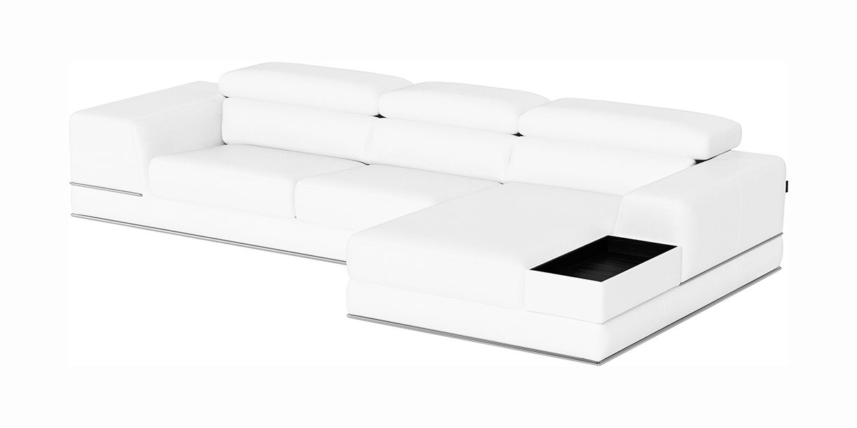 Lorenzo Right Sectional Sofa White