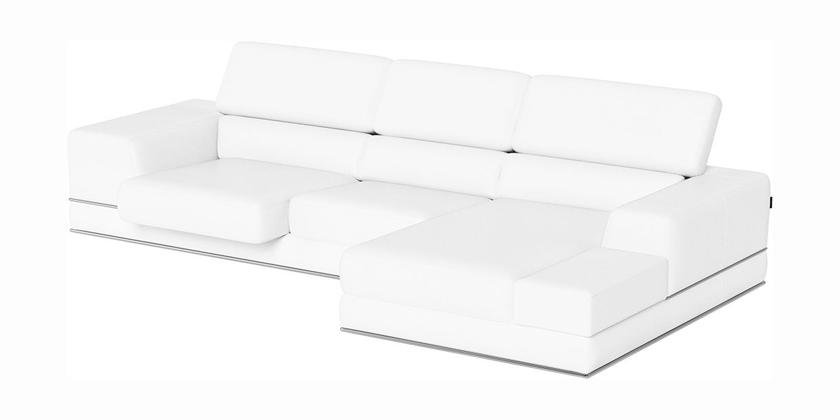 Lorenzo Right Sectional Sofa White