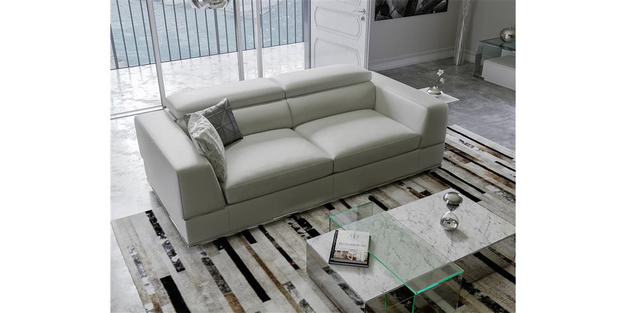 Bergamo 2 Seater Sofa Bed Light Gray