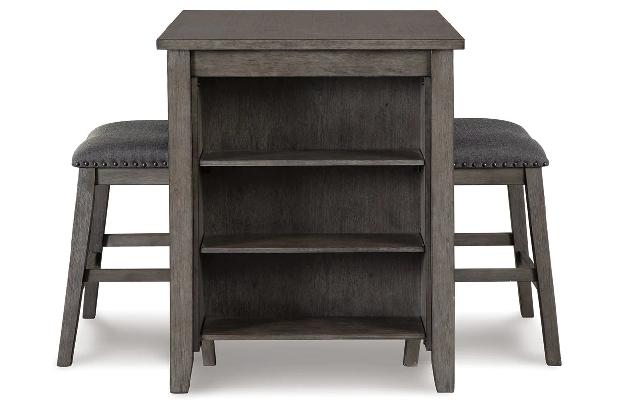Caitbrook Gray 3-Piece Counter Height Set