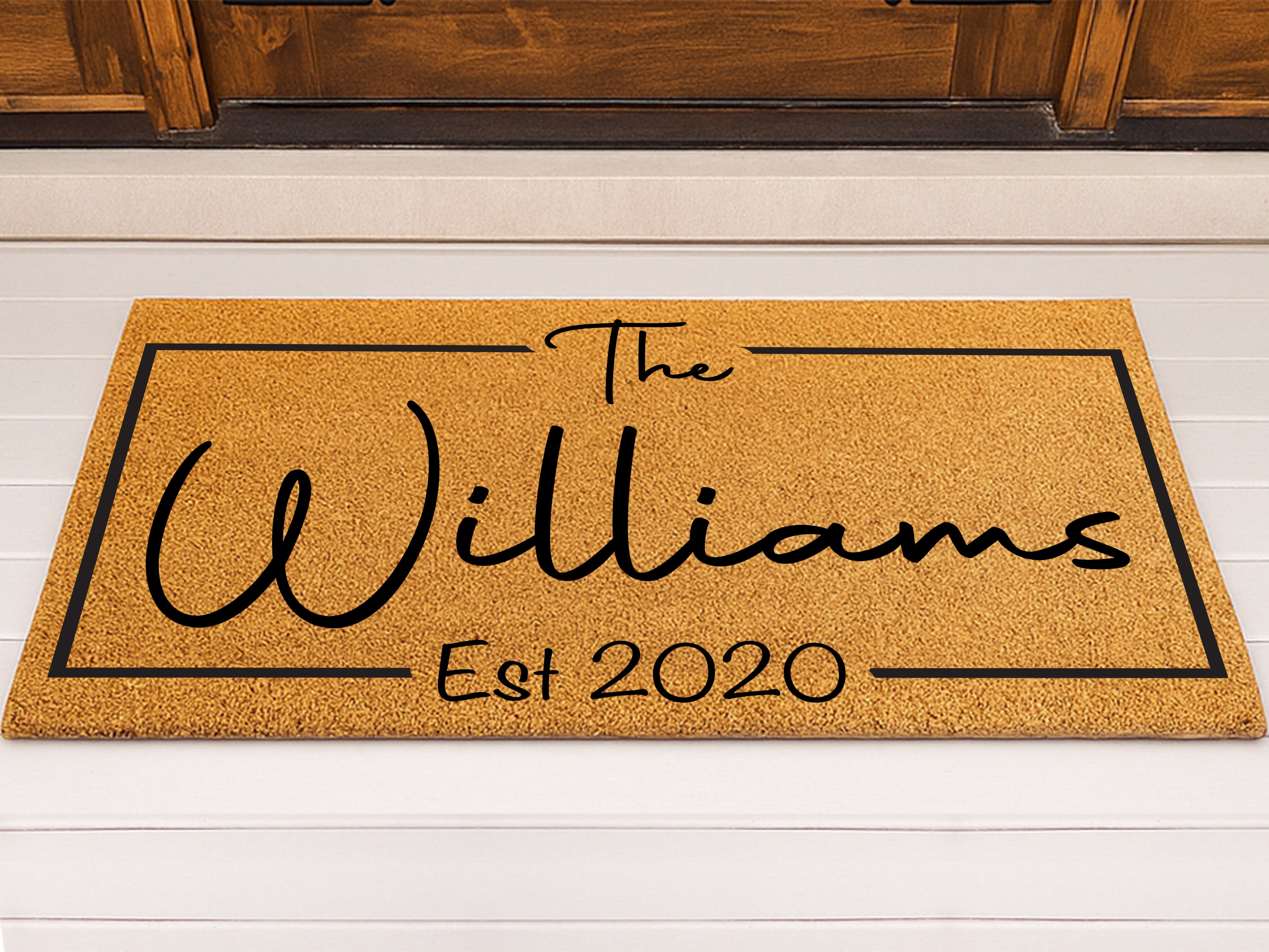 Personalized Family Name Doormat (Make contact for personalization details)