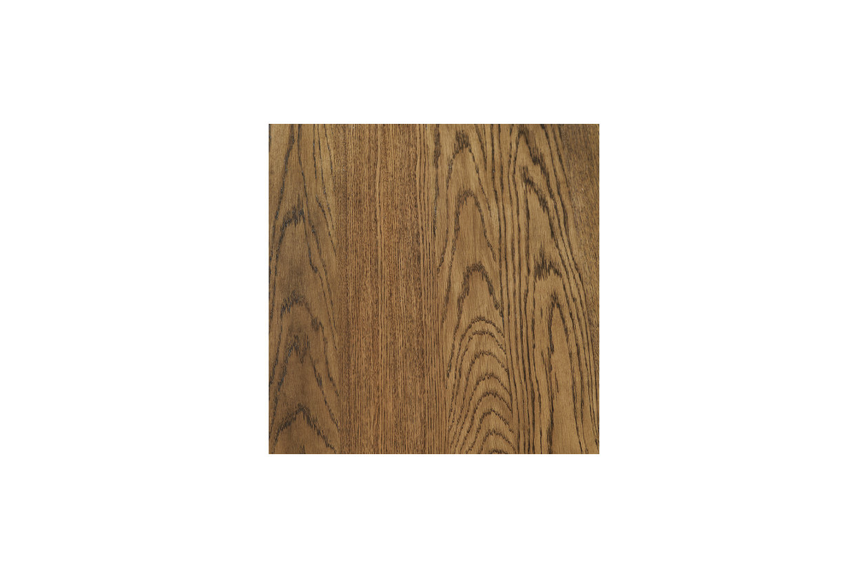 Dakmore Linen/Brown Round Dining Set