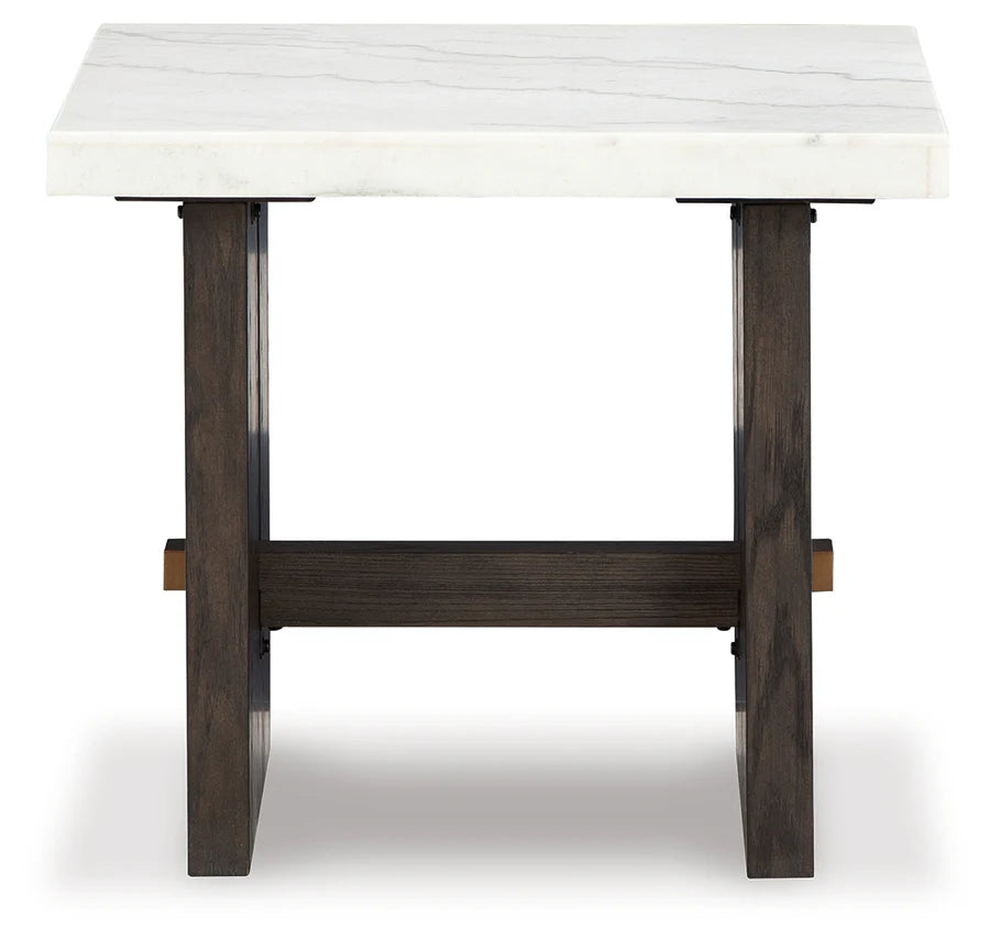 Burkhaus White End Table