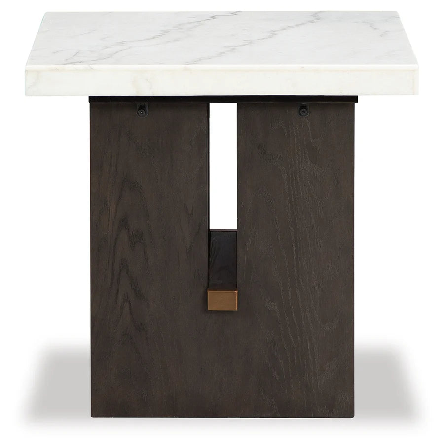Burkhaus White End Table