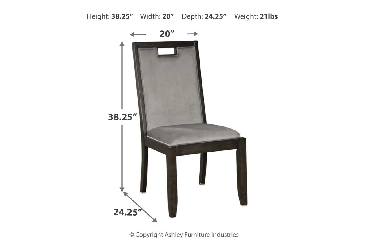 Hyndell Gray/Dark Brown Extendable Dining Set