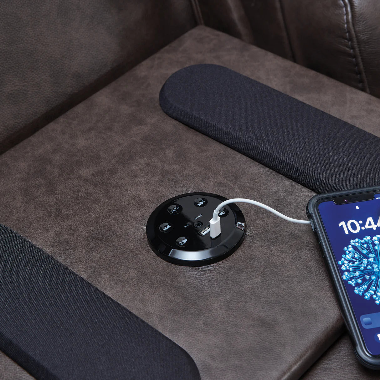 Crossplex Smoke Power Reclining Sofa