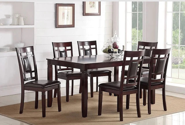 Juego de comedor Danny Espresso de 7 piezas