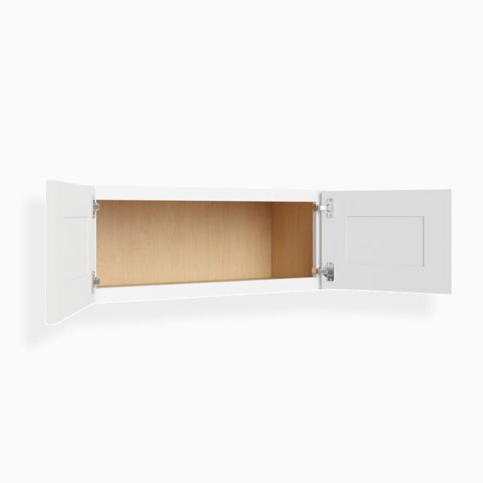 White Shaker 12″ H Double Door Wall Cabinet