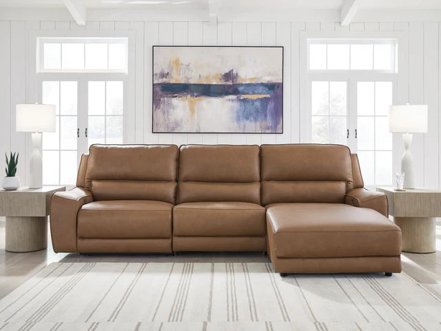 DeepWakes Caramel Modular Power Reclining Sectional