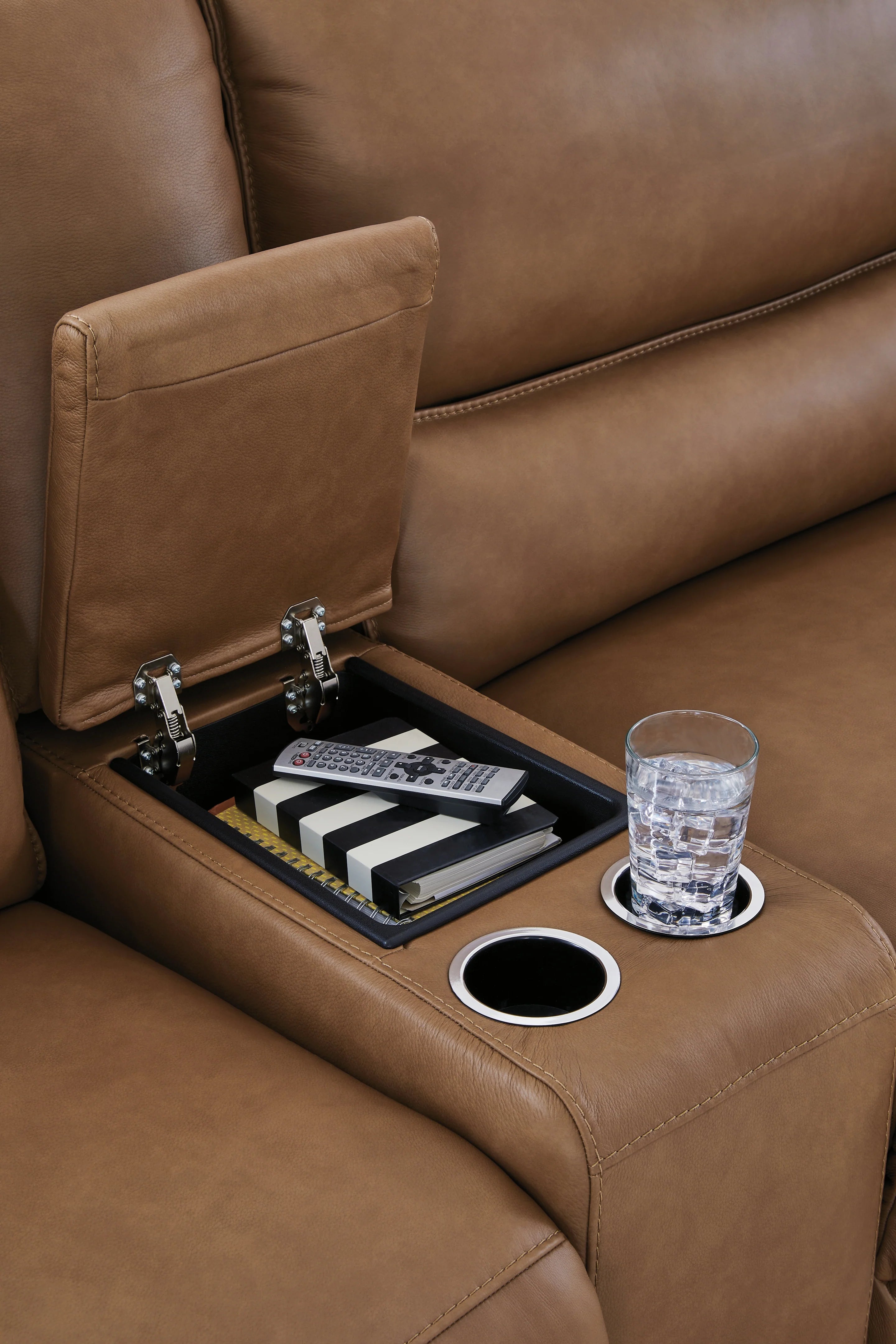DeepWakes Caramel Modular Power Reclining Sectional