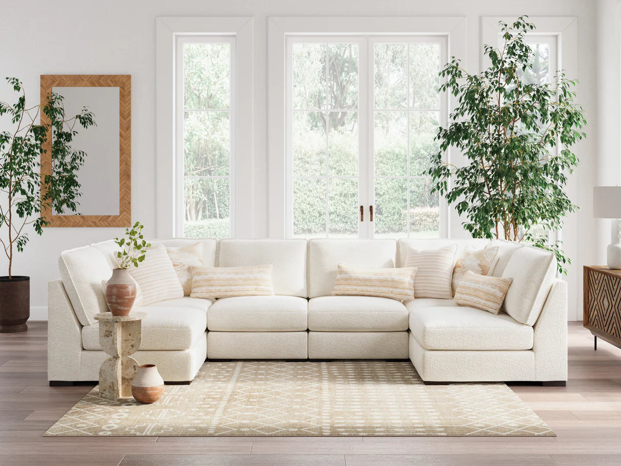 Donelson Creek Vanilla 6-Piece Modular Sectional